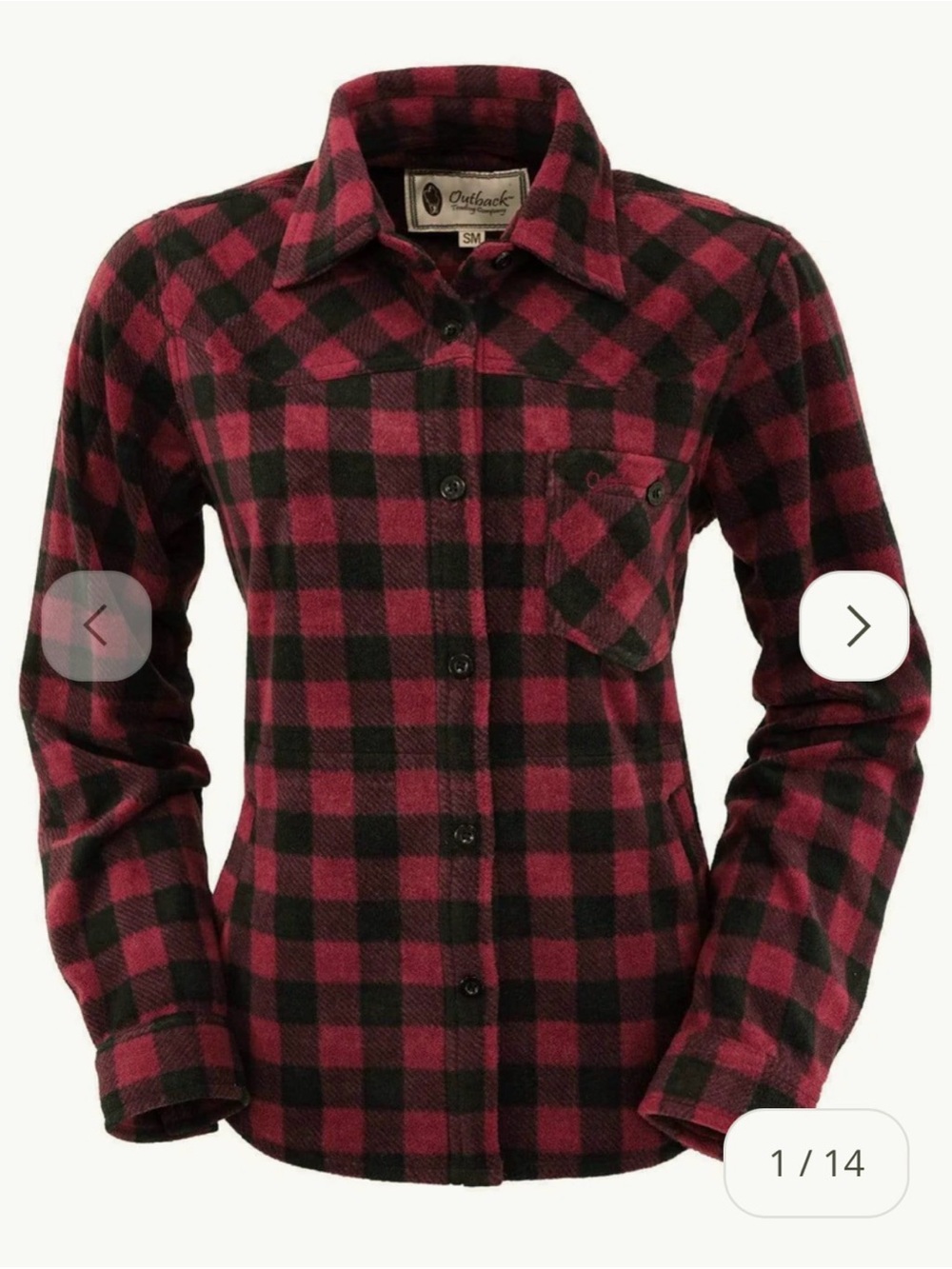 Outback Trading Wine Fleece Big Shirt